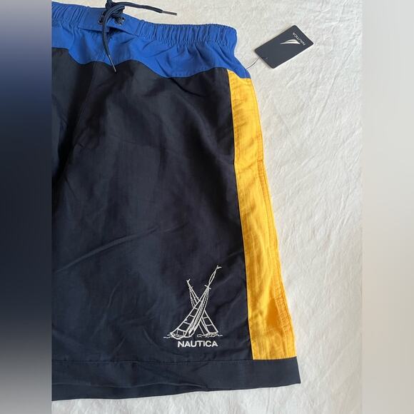 Nautica Swim Trunks Color Block Lined Shorts Size Small NWT - Picture 7 of 7